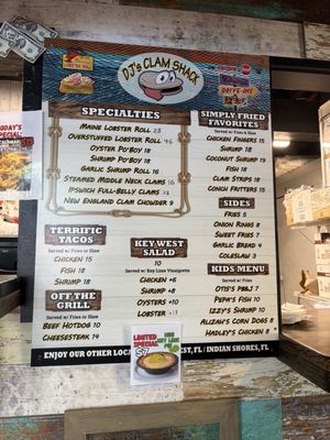 Menu photo 1 DJ's Clam Shack St. Augustine, FL