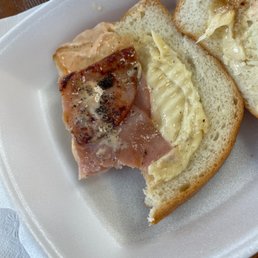 1/2 hot ham sandwich