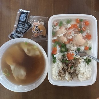Hong Kong - Wonton soup and shrimp with lobster sauce. - Chinese Near Me - Poquoson, Virginia