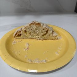 Lupita's Panaderia - Cross section of concha with cream cheese