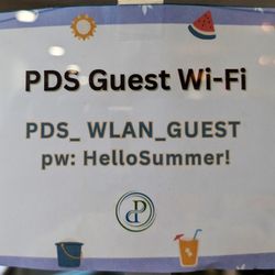 Pariser Dermatology Specialists - This is the Guest Wi-Fi info. The password does change periodically. Photo taken June 28, 2024.
