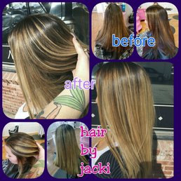 Jacki Sprague is hands down the best hairstylist at Mystique Salon! I mean, can we talk about that before and after photo? It says it all!