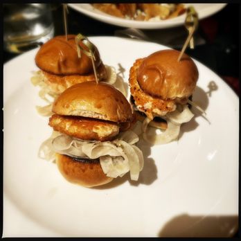 The Next Whisky Bar - Ora king salmon sliders (toasted brioche, fennel slaw, lemon caper yogurt) - Whiskey Bars Near Me - Washington, DC, District of Columbia The Next Whisky Bar - Ora king salmon sliders (toasted brioche, fennel slaw, lemon caper yogurt) - Whiskey Bars Near Me - Washington, DC, District of Columbia