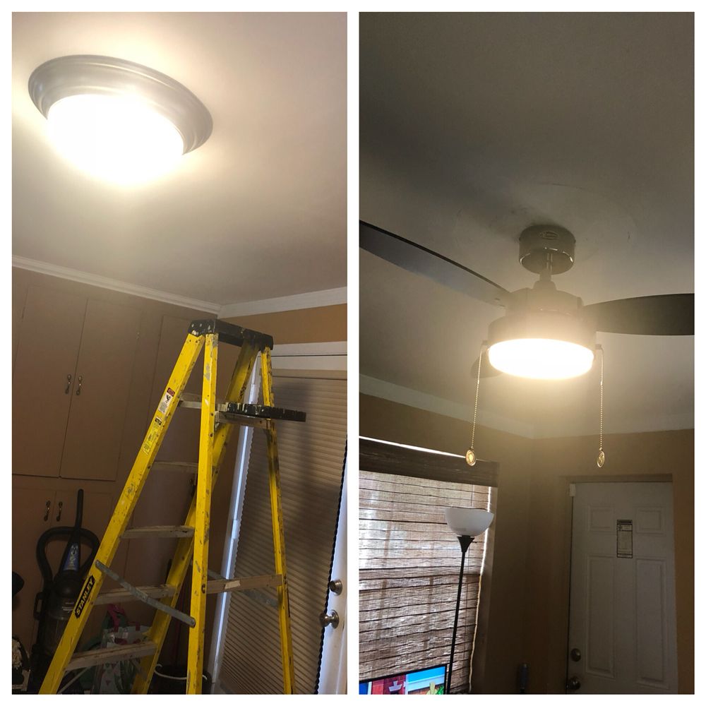 Want To Convert Your Light Fixture Into A Ceiling Fan Give Us A