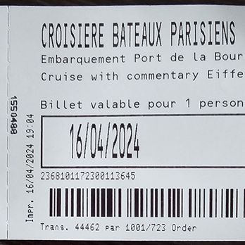 Bateaux Parisiens - Just a ticket. - French Near Me - Paris, 75