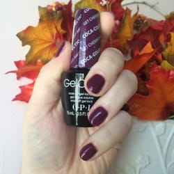 Joy of Nails File & Style - Get Cherries Away gel polish! Looks great! Happy Fall! Joy of Nails is great!