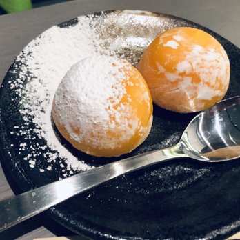 TORA - Mango ice cream mochi - Japanese Near Me - Toronto, Ontario TORA - Mango ice cream mochi - Japanese Near Me - Toronto, Ontario