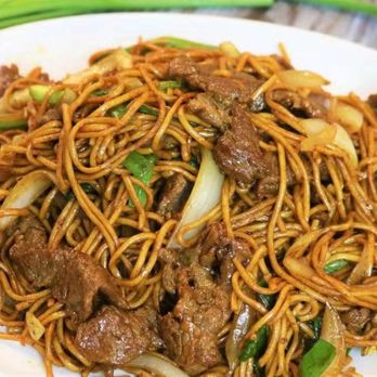 Peking Garden - a plate of beef and noodles - Chinese Near Me - Flowery Branch, Georgia Peking Garden - a plate of beef and noodles - Chinese Near Me - Flowery Branch, Georgia