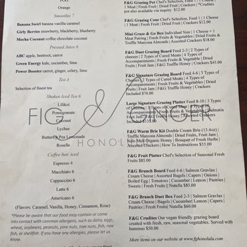 Fig & Ginger - Menu - Breakfast & Brunch Near Me - Honolulu, Hawaii Fig & Ginger - Menu - Breakfast & Brunch Near Me - Honolulu, Hawaii