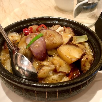 Red 8 - Entrees: Sichuan Scallops with Chinese Eggplant comes sizzling hot in a clay pot . Tasty. $36.88. 4.5* - Dim Sum Near Me - Las Vegas, Nevada Red 8 - Entrees: Sichuan Scallops with Chinese Eggplant comes sizzling hot in a clay pot . Tasty. $36.88. 4.5* - Dim Sum Near Me - Las Vegas, Nevada