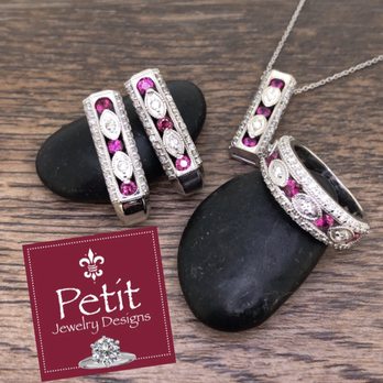 Petit Jewelry Designs - Custom made Ruby & Diamond set (Ring, Pendant & Earrings) - Jewelry Near Me - Charleston, West Virginia Petit Jewelry Designs - Custom made Ruby & Diamond set (Ring, Pendant & Earrings) - Jewelry Near Me - Charleston, West Virginia