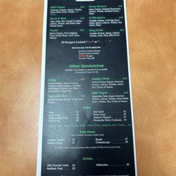 Bun & Patty - Menu side 1