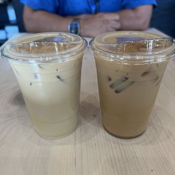 Karmic Grounds - Iced Toasted caramel latte and iced blackberry mocha - Coffee & Tea Near Me - Frisco, Texas Karmic Grounds - Iced Toasted caramel latte and iced blackberry mocha - Coffee & Tea Near Me - Frisco, Texas