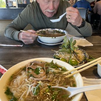 Pho Ha plus Vietnamese Cuisine - My husband is eating the #1 and I am having the #11. - Vietnamese Near Me - Diamond Bar, California
