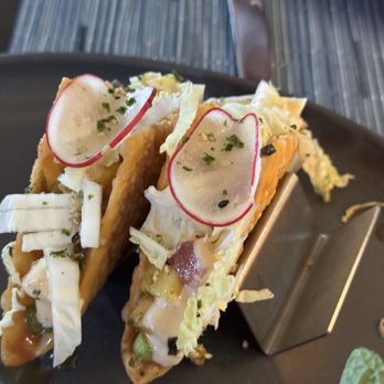 The Jupiter Grill - Happy hour menu ahi tuna tacos. 3 to an order. Delish. - Seafood Near Me - Jupiter, Florida The Jupiter Grill - Happy hour menu ahi tuna tacos. 3 to an order. Delish. - Seafood Near Me - Jupiter, Florida