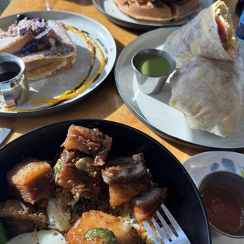 Toast Kitchen & Bakery - Ube French toast and breakfast burrito - Breakfast & Brunch Near Me - Tustin, California Toast Kitchen & Bakery - Ube French toast and breakfast burrito - Breakfast & Brunch Near Me - Tustin, California