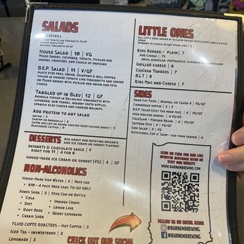 Burn 'Em Brewing - Food menu - Brewpubs Near Me - Michigan City, Indiana