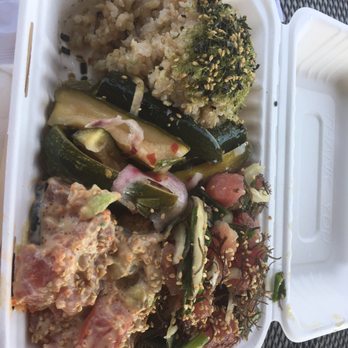 Jus' Poke - Regular size California roll and original poke with pickled cucumbers! - Hawaiian Near Me - Redondo Beach, California Jus' Poke - Regular size California roll and original poke with pickled cucumbers! - Hawaiian Near Me - Redondo Beach, California