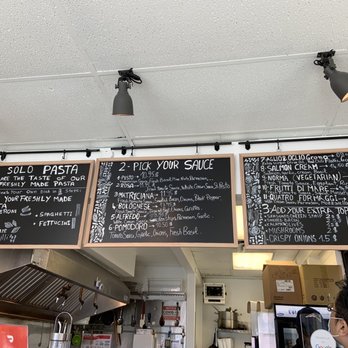 Solo Pasta - Menus - Italian Near Me - Vancouver, British Columbia
