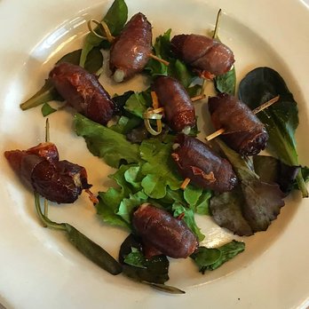 Sayola Restaurant - dates stuffed with cheese and wrapped with Serrano ham - Spanish Near Me - Montclair, New Jersey