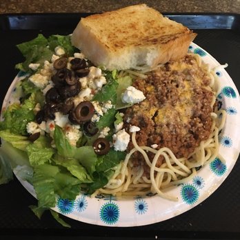 Missouri Mud Company - Special: Greek Spaghetti - $9. - Coffee & Tea Near Me - Raymore, Missouri