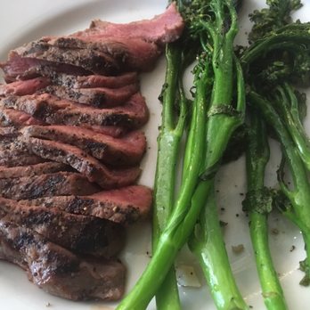 Brewed - Flat Iron Steak with Grilled Broccolini - Coffee & Tea Near Me - Fort Worth, Texas