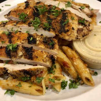 Dr Grubb's - Blackened Chicken with Penne Pasta - American Near Me - Claremont, California Dr Grubb's - Blackened Chicken with Penne Pasta - American Near Me - Claremont, California