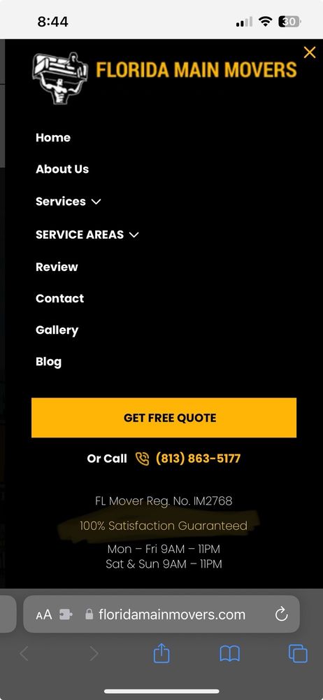 FLORIDA MAIN MOVERS INC