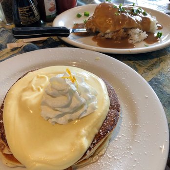 Moke's Bread & Breakfast - Lilikoi pancakes and loco moco - Breakfast & Brunch Near Me - Kailua, Hawaii