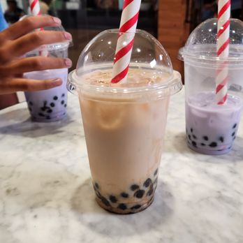 Tea Mansion - Taro Milk and Classic Milk Tea. Both with Boba - Tea Rooms Near Me - Bethesda, Maryland