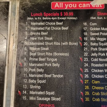 Seorakasan Charcoal Bbq - Menu part 2 - Barbeque Near Me - Monterey Park, California Seorakasan Charcoal Bbq - Menu part 2 - Barbeque Near Me - Monterey Park, California