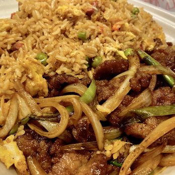Bambu Garden - 09.01.20 Mongolian Beef w/ BBQ pork fried rice - Chinese Near Me - Roseville, California