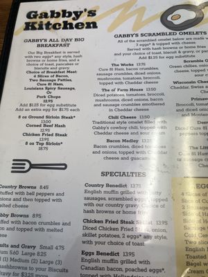 Menu photo 1 Gabby's Kitchen Chino Valley, AZ