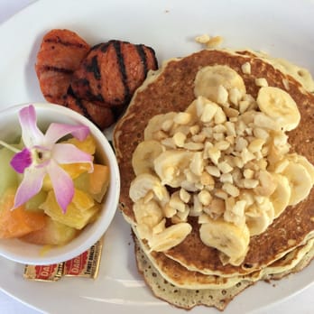 Island Lava Java - Island style pancakes (with banana and macadamia nuts!!!) - American Near Me - Kailua Kona, Hawaii Island Lava Java - Island style pancakes (with banana and macadamia nuts!!!) - American Near Me - Kailua Kona, Hawaii