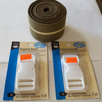 Fabric Mart - Olive drab webbing and plastic buckles. - Fabric Stores Near Me - Honolulu, Hawaii