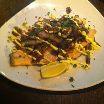 Ubiquitous Restaurant & Bar - Filet of Trout with bacon and mushrooms. - Bars Near Me - Buncrana, DL Ubiquitous Restaurant & Bar - Filet of Trout with bacon and mushrooms. - Bars Near Me - Buncrana, DL