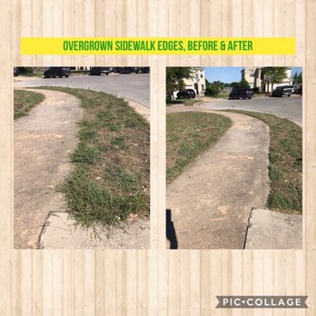 ATX Lawn Care - a sidewalk before and after - Lawn Services Near Me ATX Lawn Care - a sidewalk before and after - Lawn Services Near Me