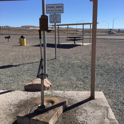 Borland Rest Stop - There's a water pump in the middle of the picnic area