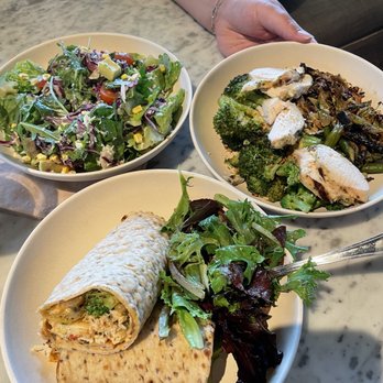Flower Child - Bird is the Word, Turkey & Avocado Cobb, Grilled Chicken with roasted asparagus and broccoli - Salad Near Me - Phoenix, Arizona