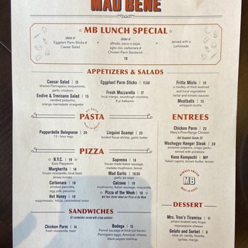 Mad Bene - Menu as of 5/30/22 - Italian Near Me - Kapolei, Hawaii Mad Bene - Menu as of 5/30/22 - Italian Near Me - Kapolei, Hawaii