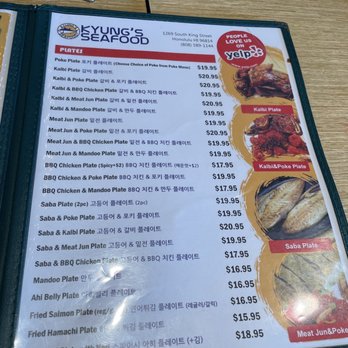 Kyung's Seafood - Menu - May 2023 - Seafood Near Me - Honolulu, Hawaii