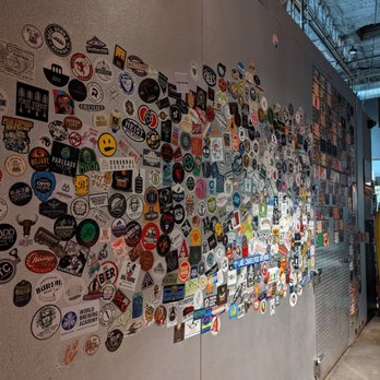 Old Irving Brewing - Sticker wall - Breweries Near Me - Chicago, Illinois