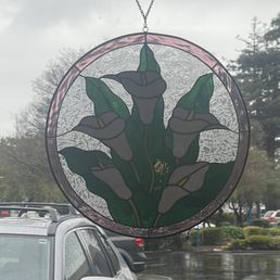 Stained glass.