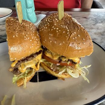 Even Coast - Cheeseburger cut in half - Seafood Near Me - Dallas, Texas Even Coast - Cheeseburger cut in half - Seafood Near Me - Dallas, Texas
