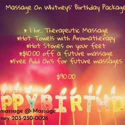 Massage On Whitney - Birthday Package