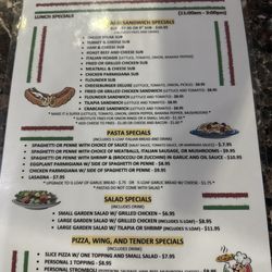 Pinos Italian Restaurant - The menu of your choice