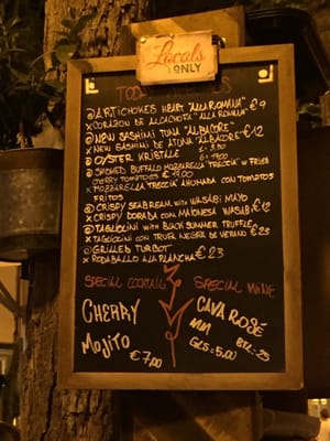 Menu photo 3 Locals Only Ibiza, PM