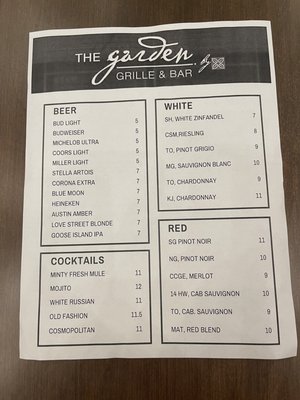 Menu photo 2 The Garden Grille & Bar Temple, TX