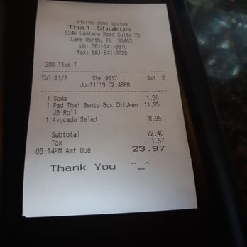 Thai Shokun - Not bad price wise for the quality - Thai Near Me - Lake Worth, Florida Thai Shokun - Not bad price wise for the quality - Thai Near Me - Lake Worth, Florida