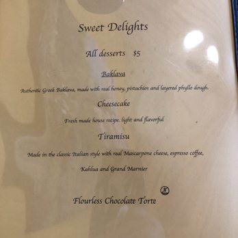 Balcony One - Dessert menu - Cocktail Bars Near Me - Virgin, Utah